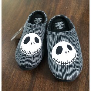 The Nightmare Before Christmas unisex slippers black stripes. 9/M